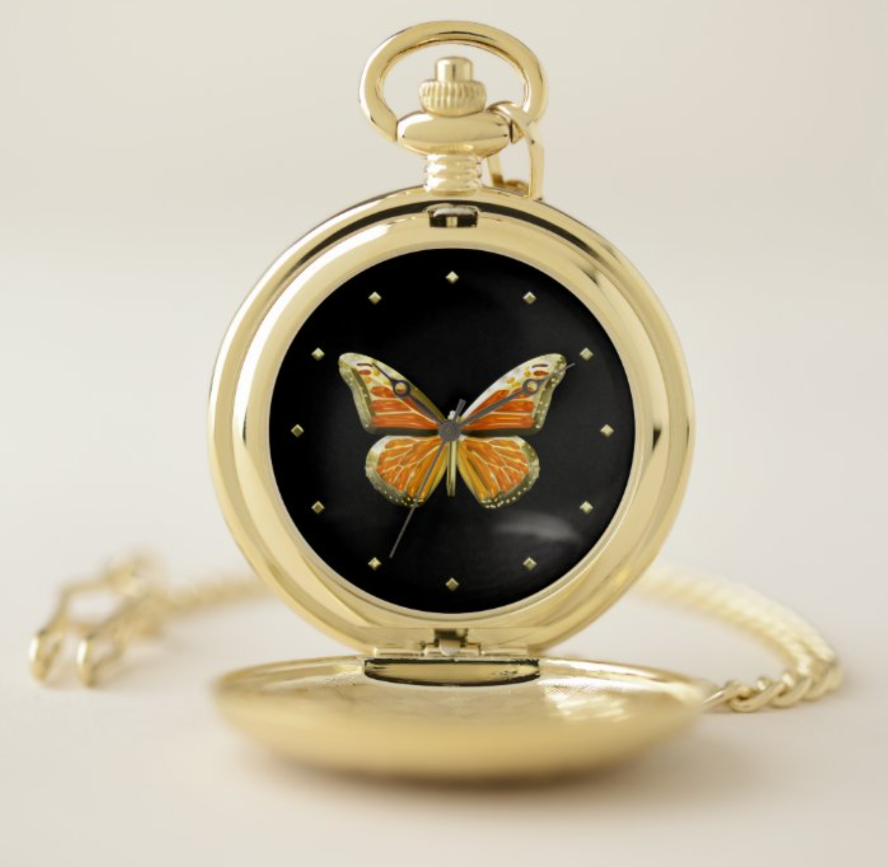 Butterfly Pocket Watch