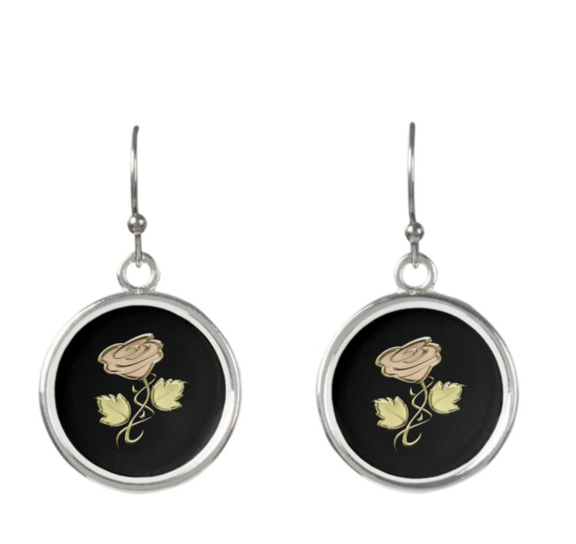 Golden Rose Earrings