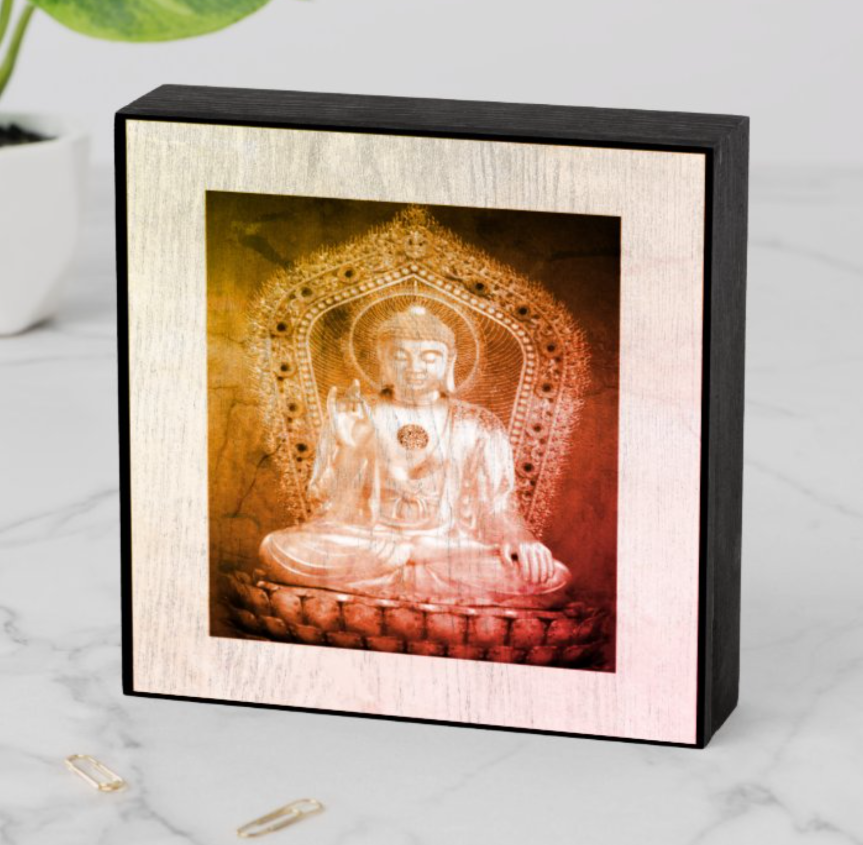 Buddha Wooden Box Sign