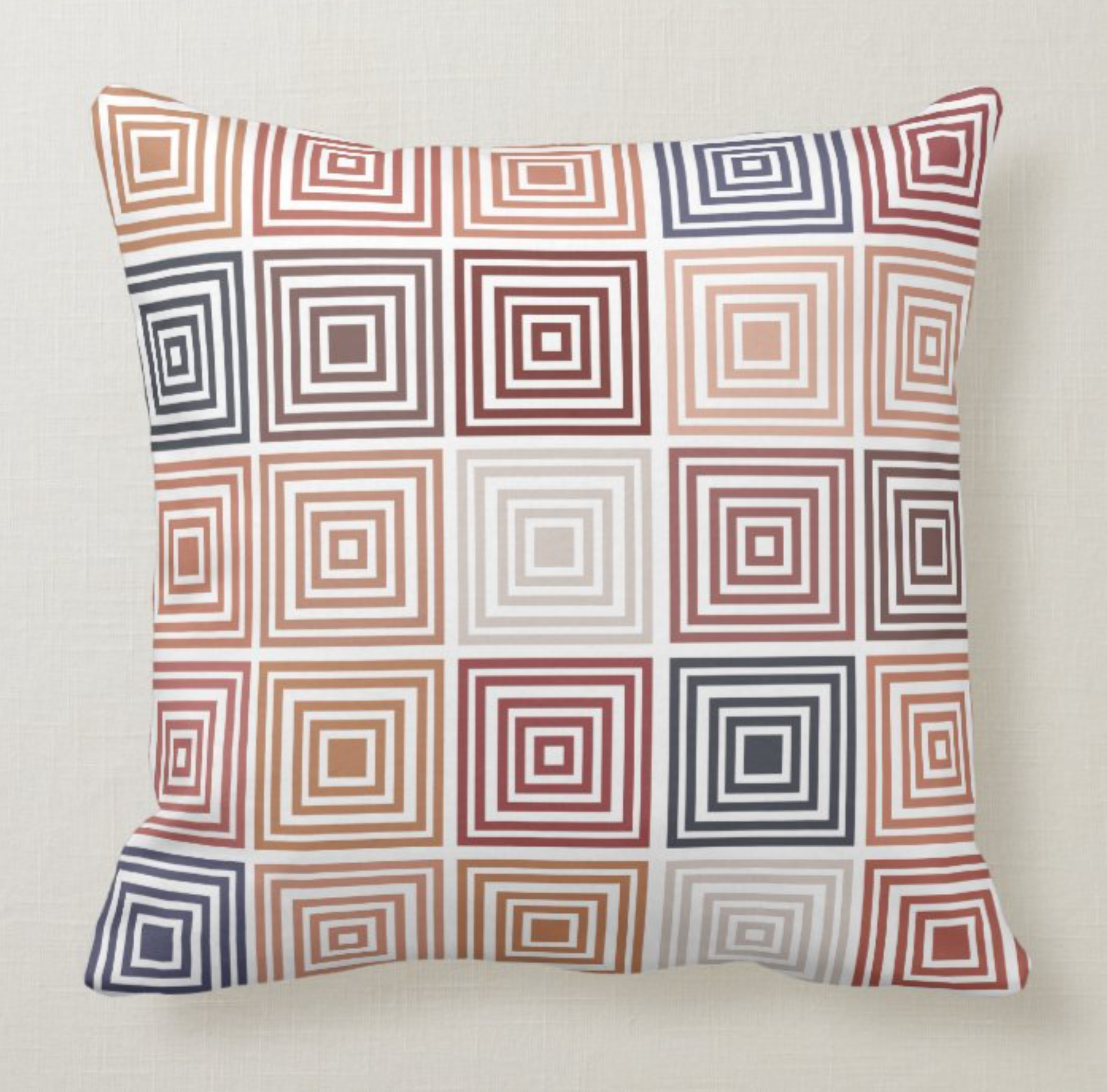 Square Pattern Throw Pillow