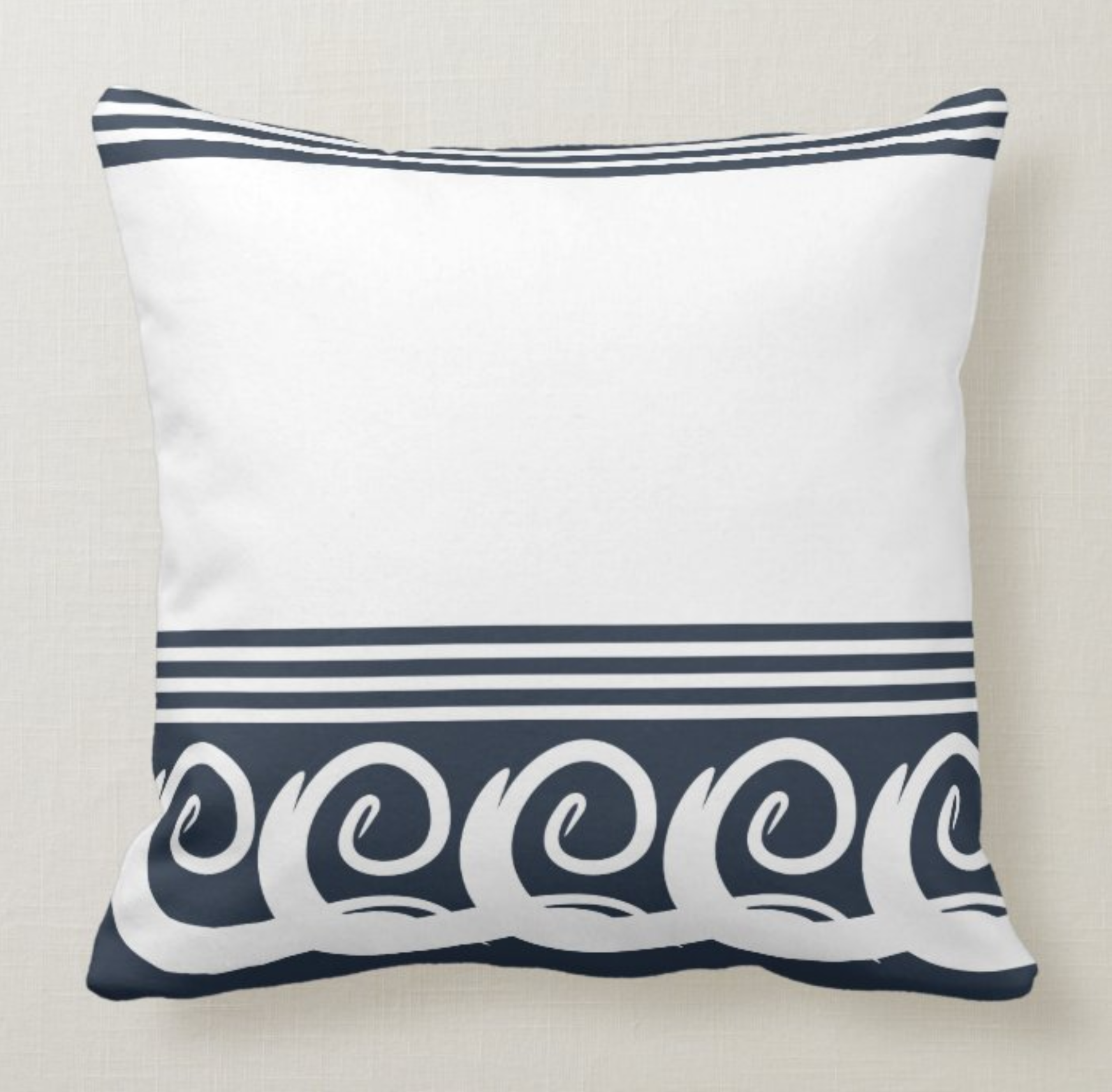 Modern Meander Throw Pillow