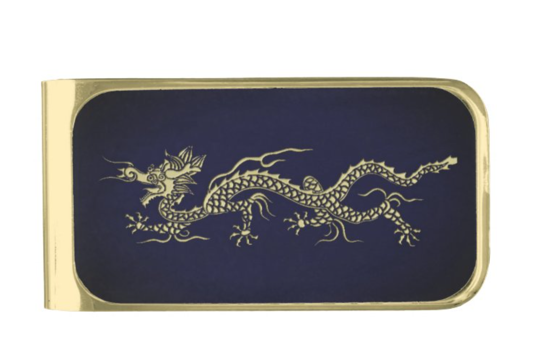 Elegant Dragon Gold Finish Money Clip