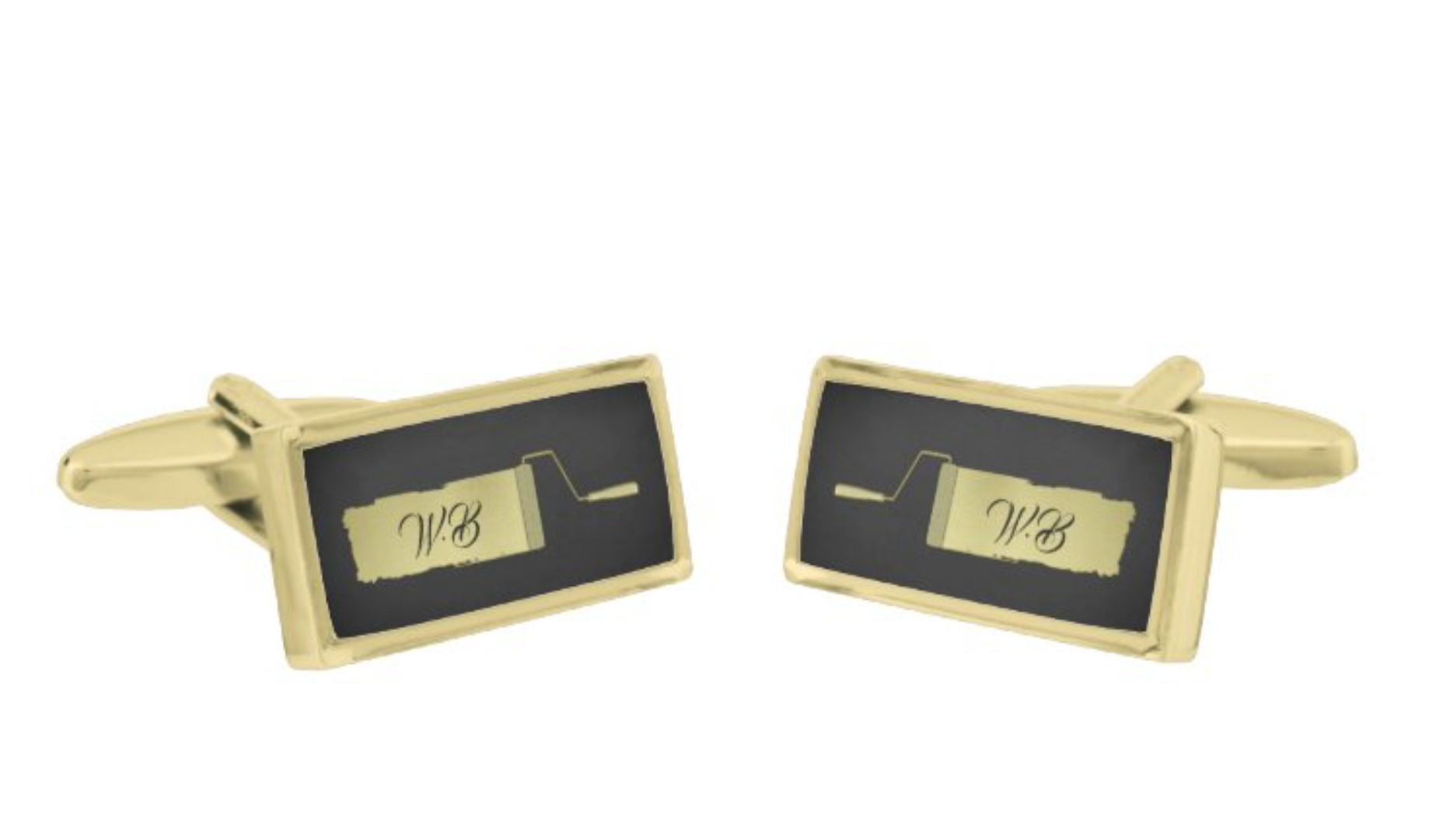 Gold Paint Roller Cufflinks