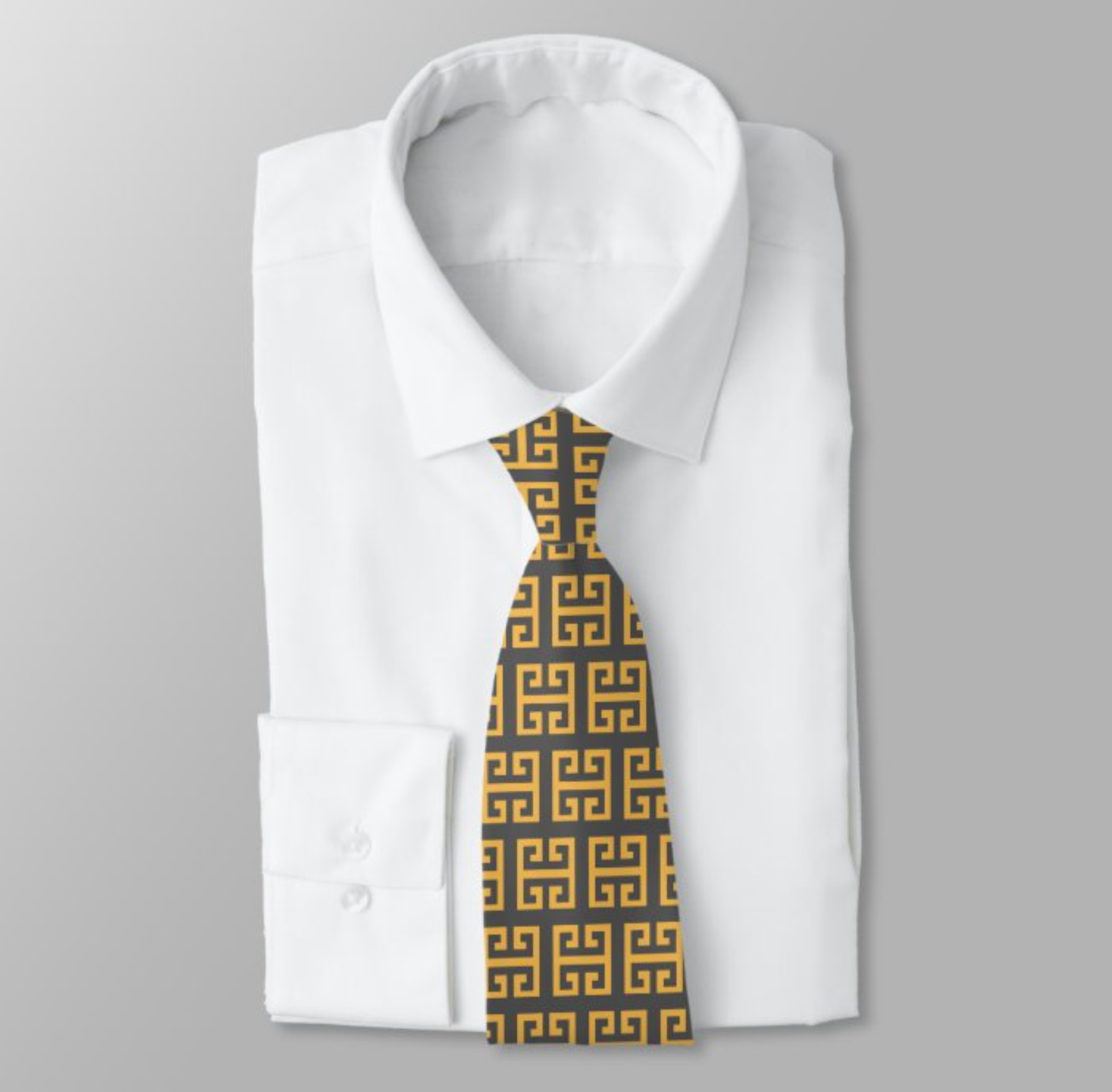 Greek Meander Neck Tie