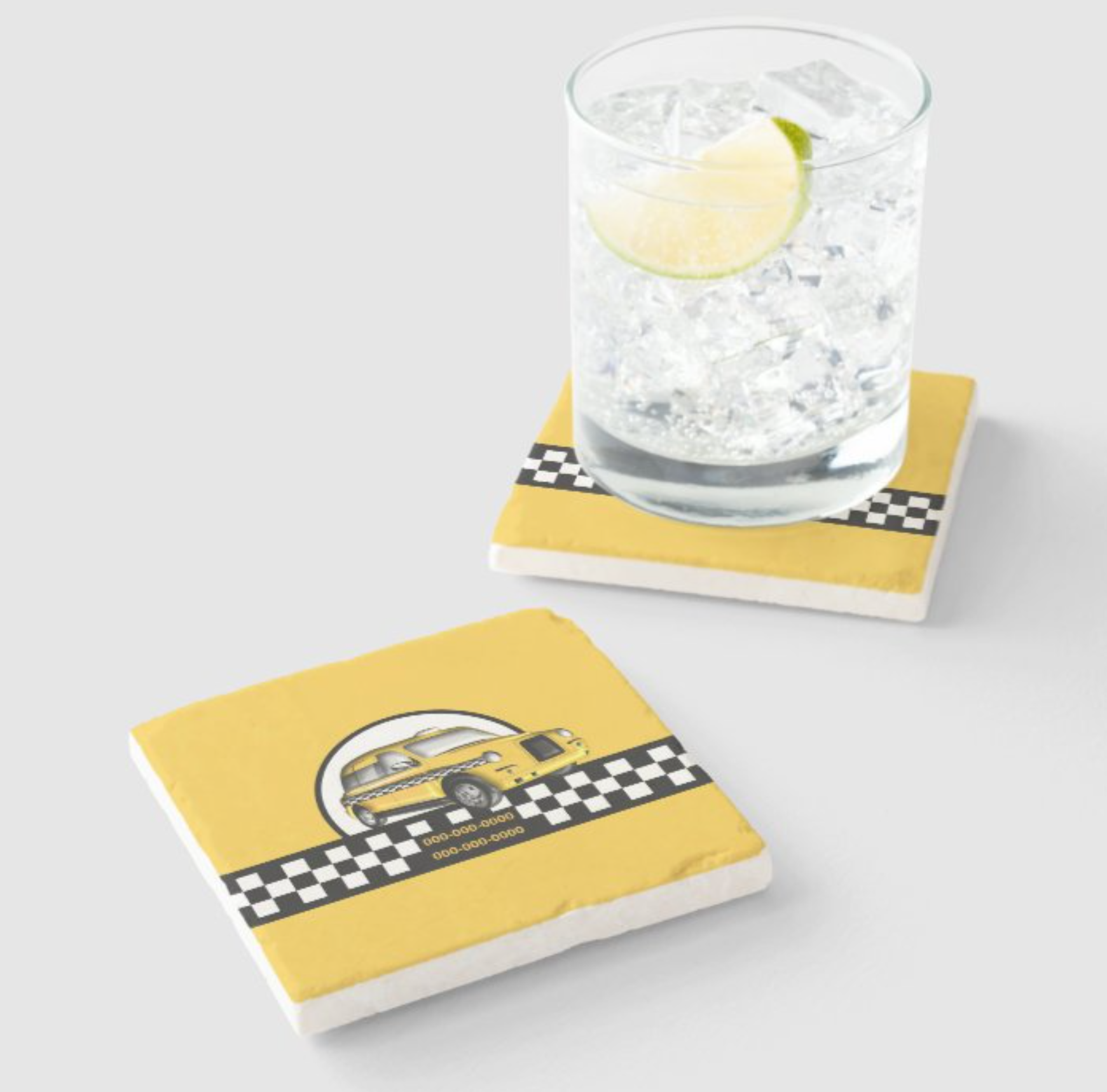 Taxi Service Stone Coaster