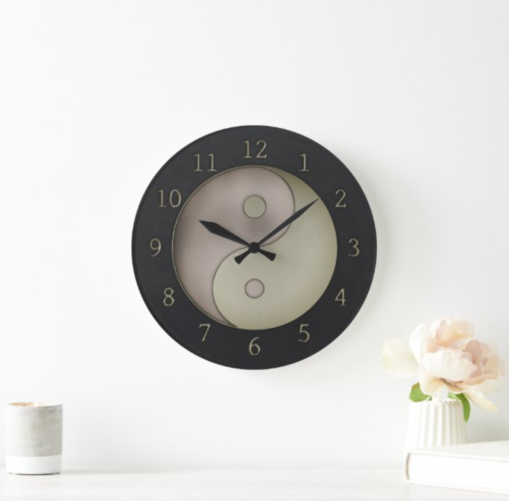 Yin Yang Wall Clock