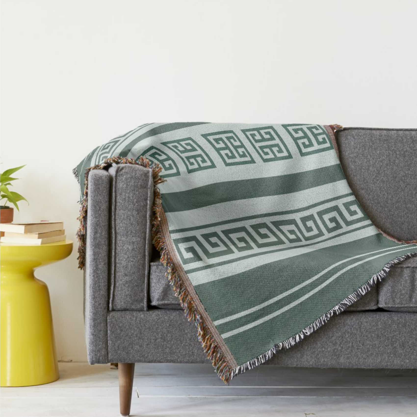 Greek Key Throw Blanket