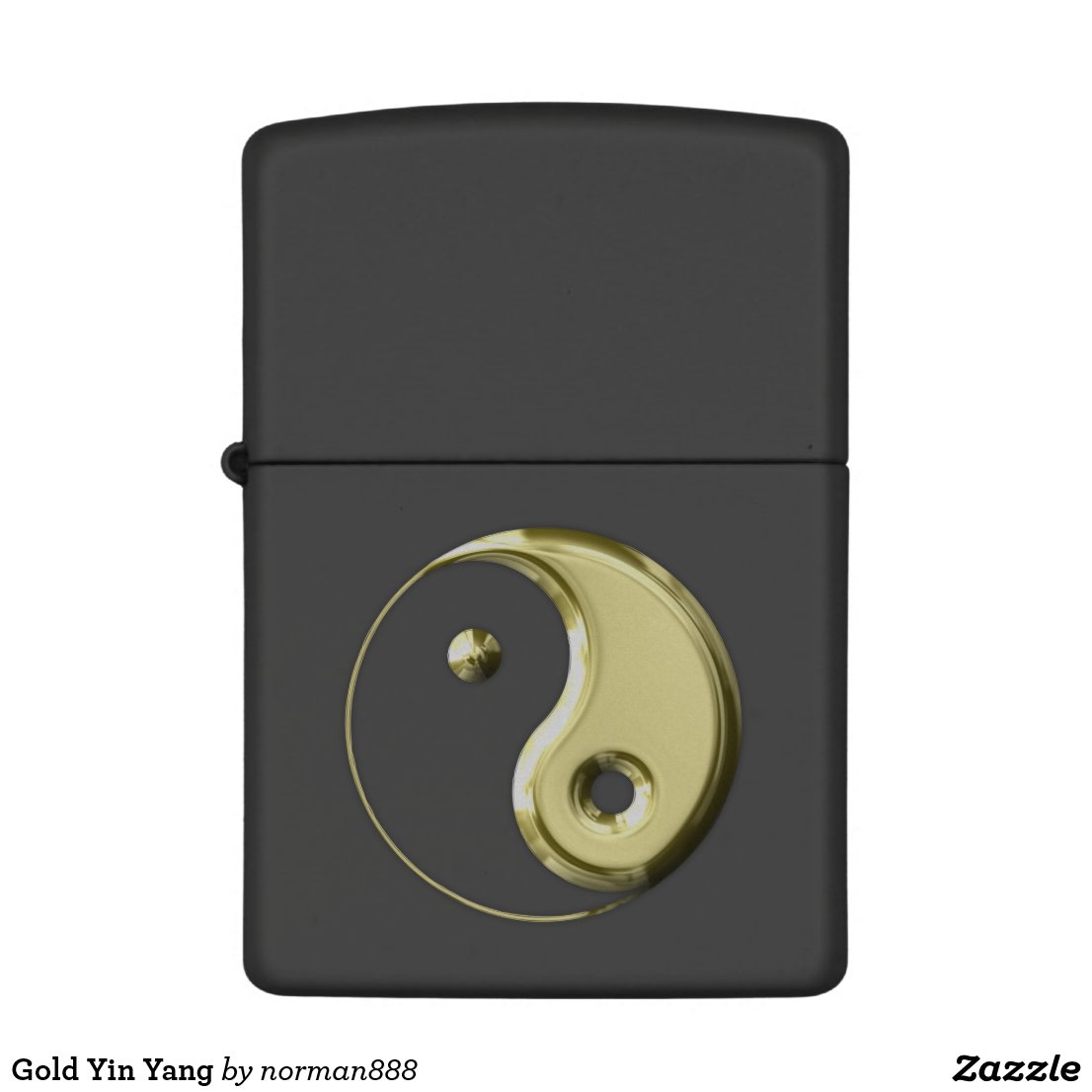 Gold Yin Yang Zippo Lighter