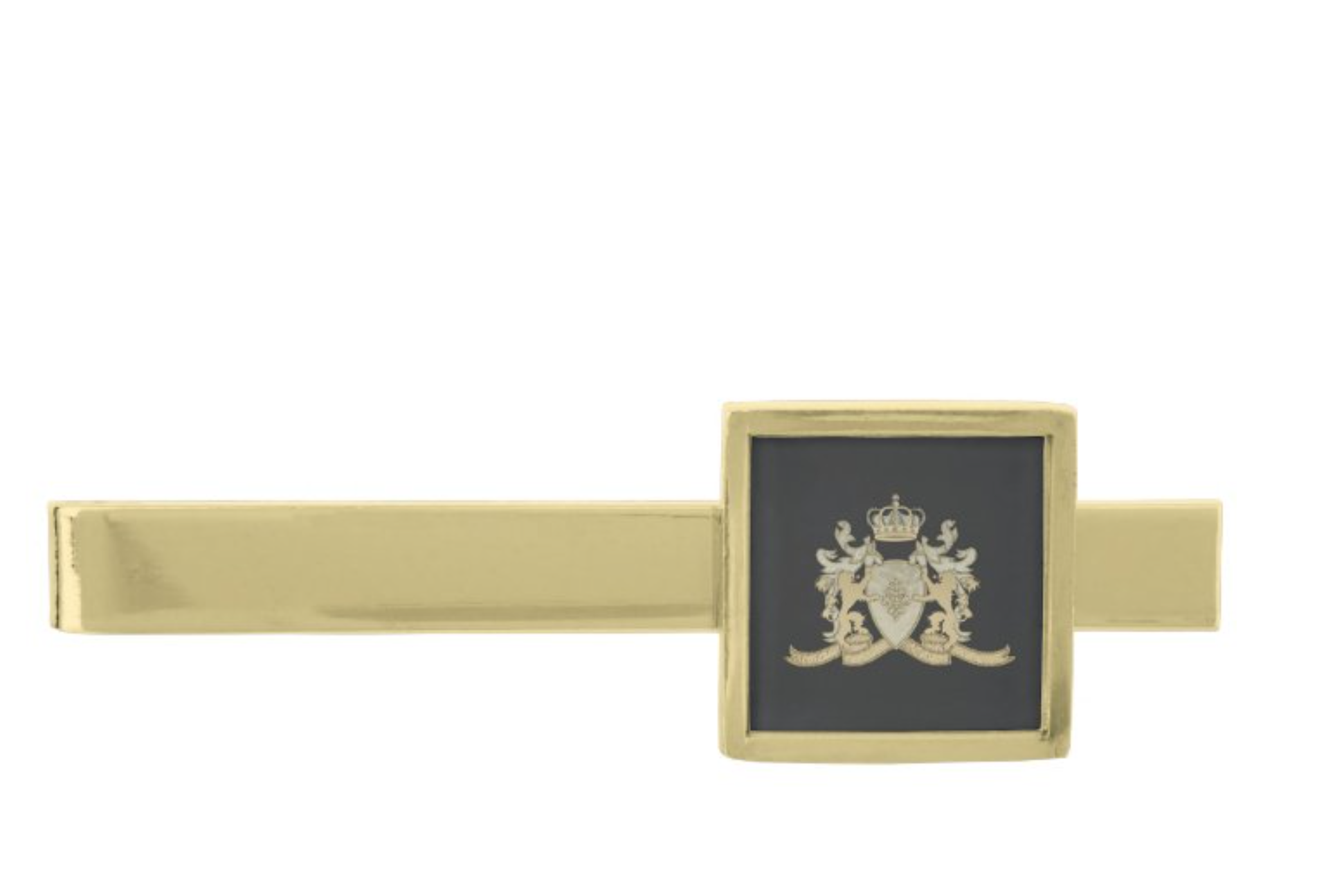 Family Crest Gold Finish Tie Bar