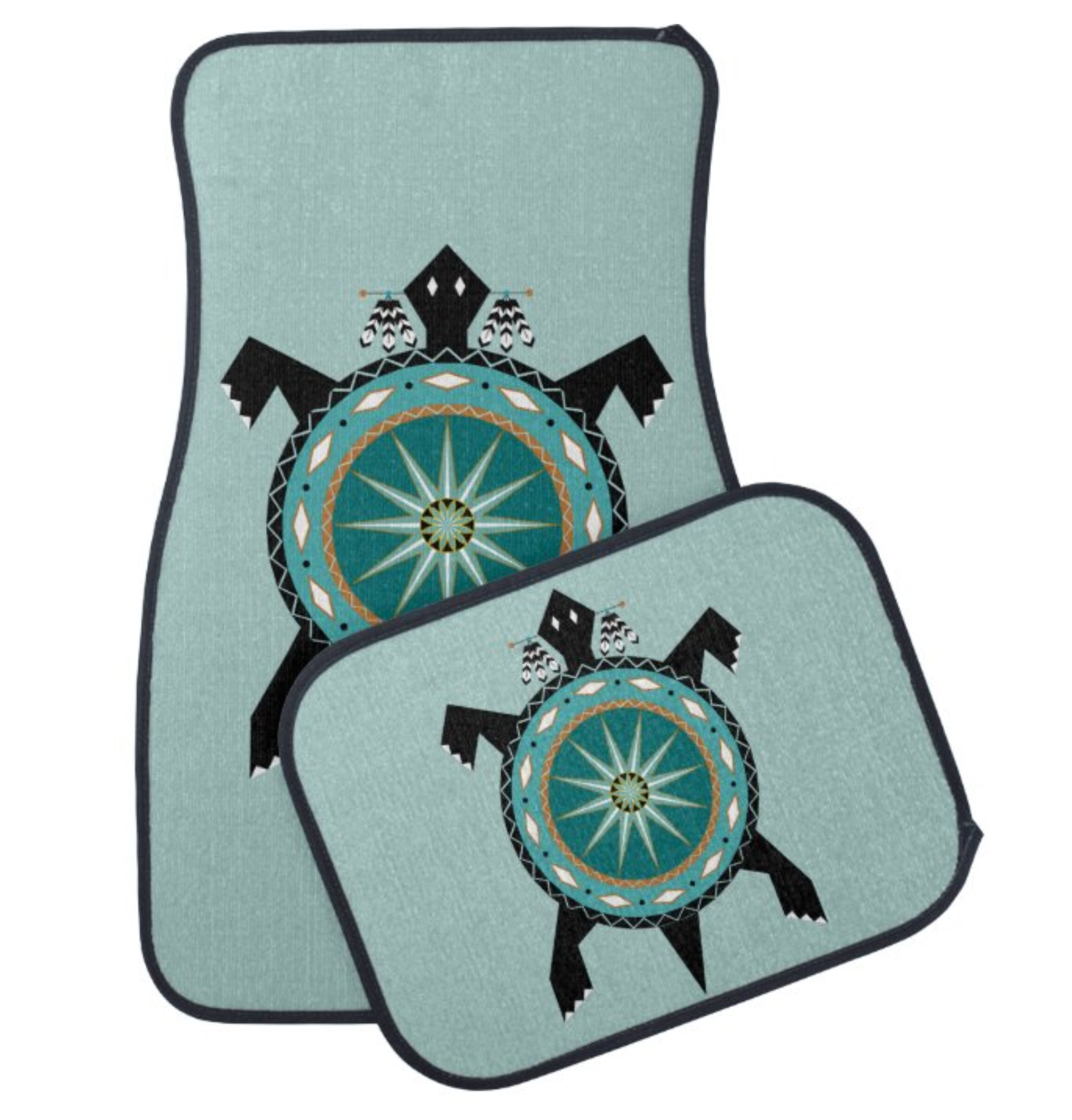 Native Turtle Car Floor Mats