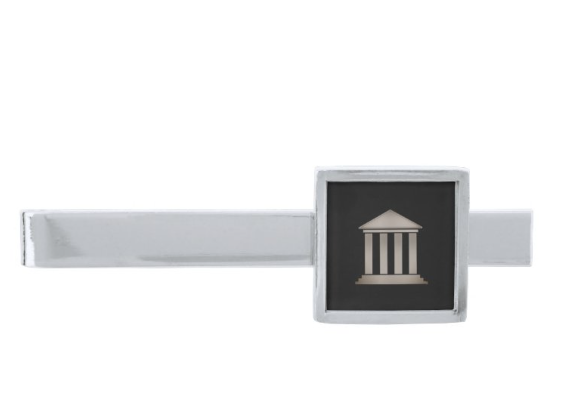 Notary Public Silver Finish Tie Bar