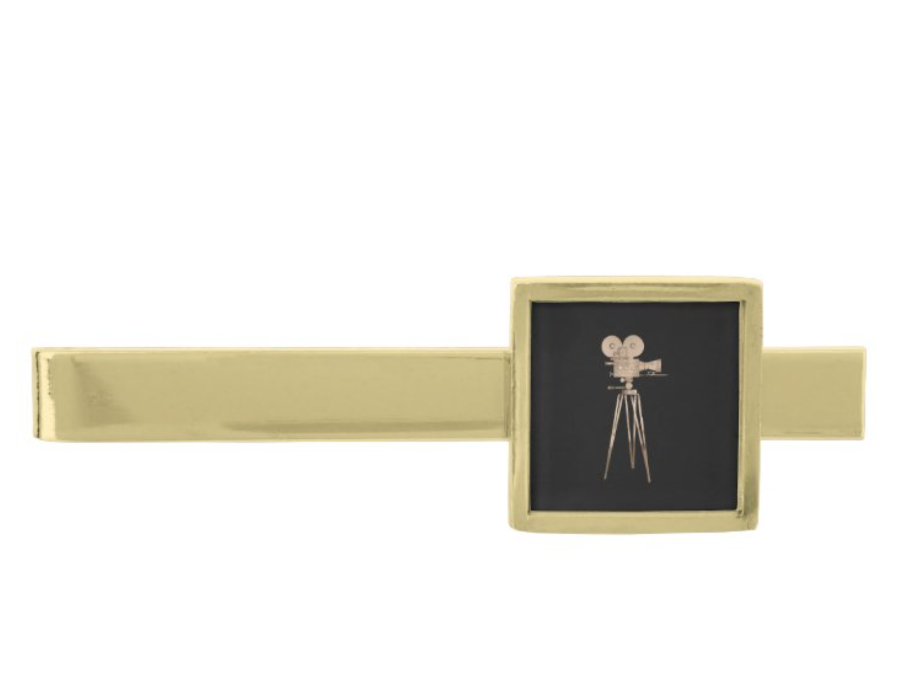 Vintage Film Camera Gold Finish Tie Bar