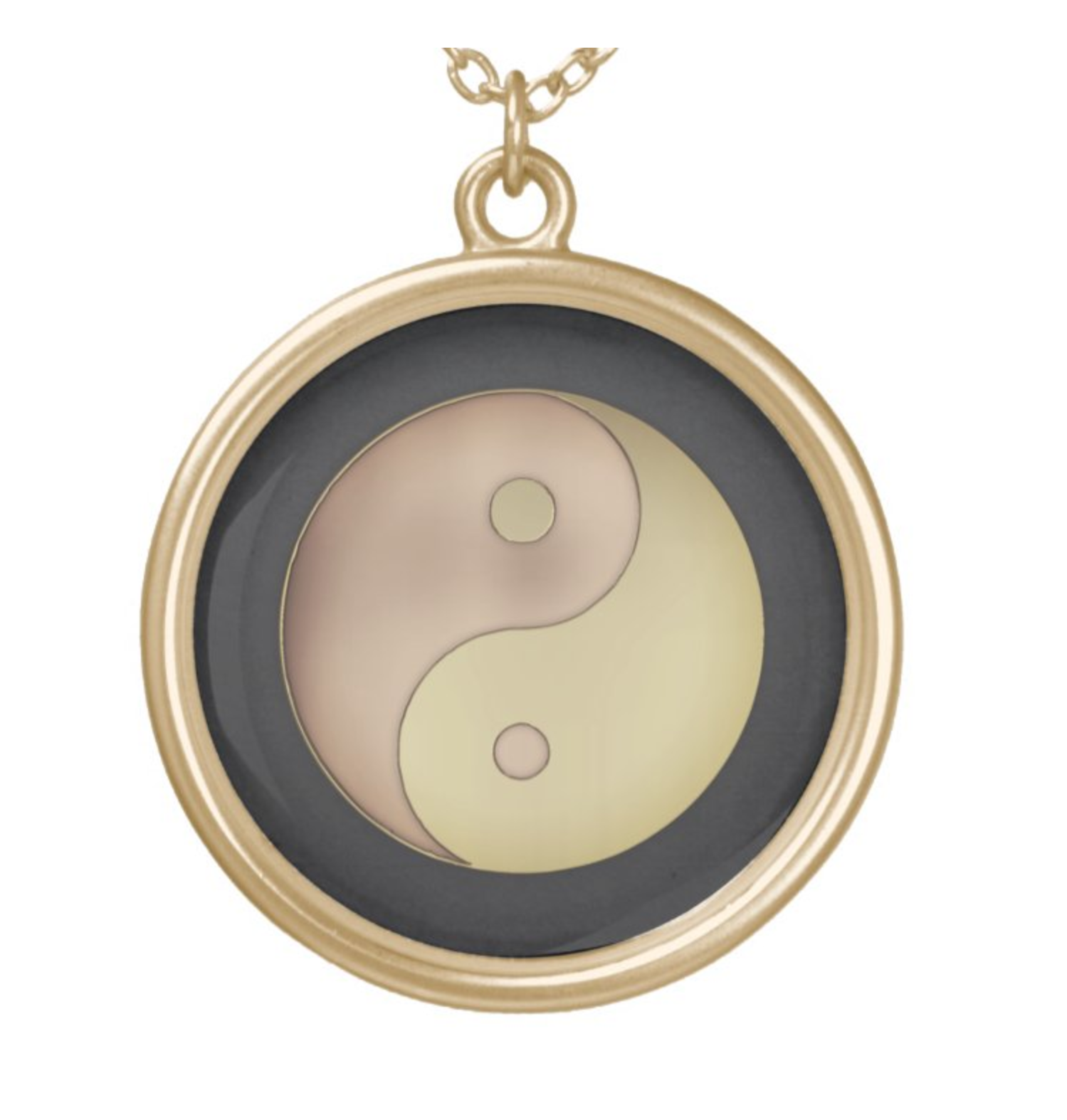 Yin Yang Gold Plated Necklace