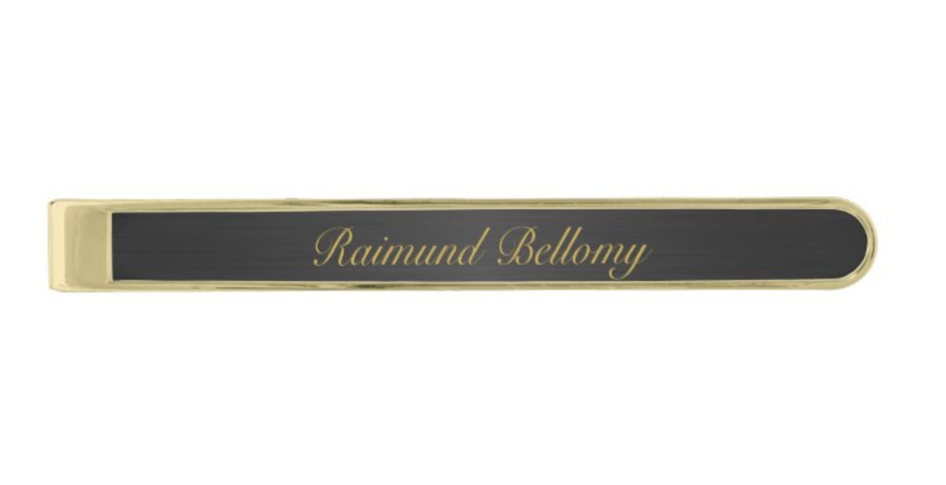 Black Metallic Gold Finish Tie Bar