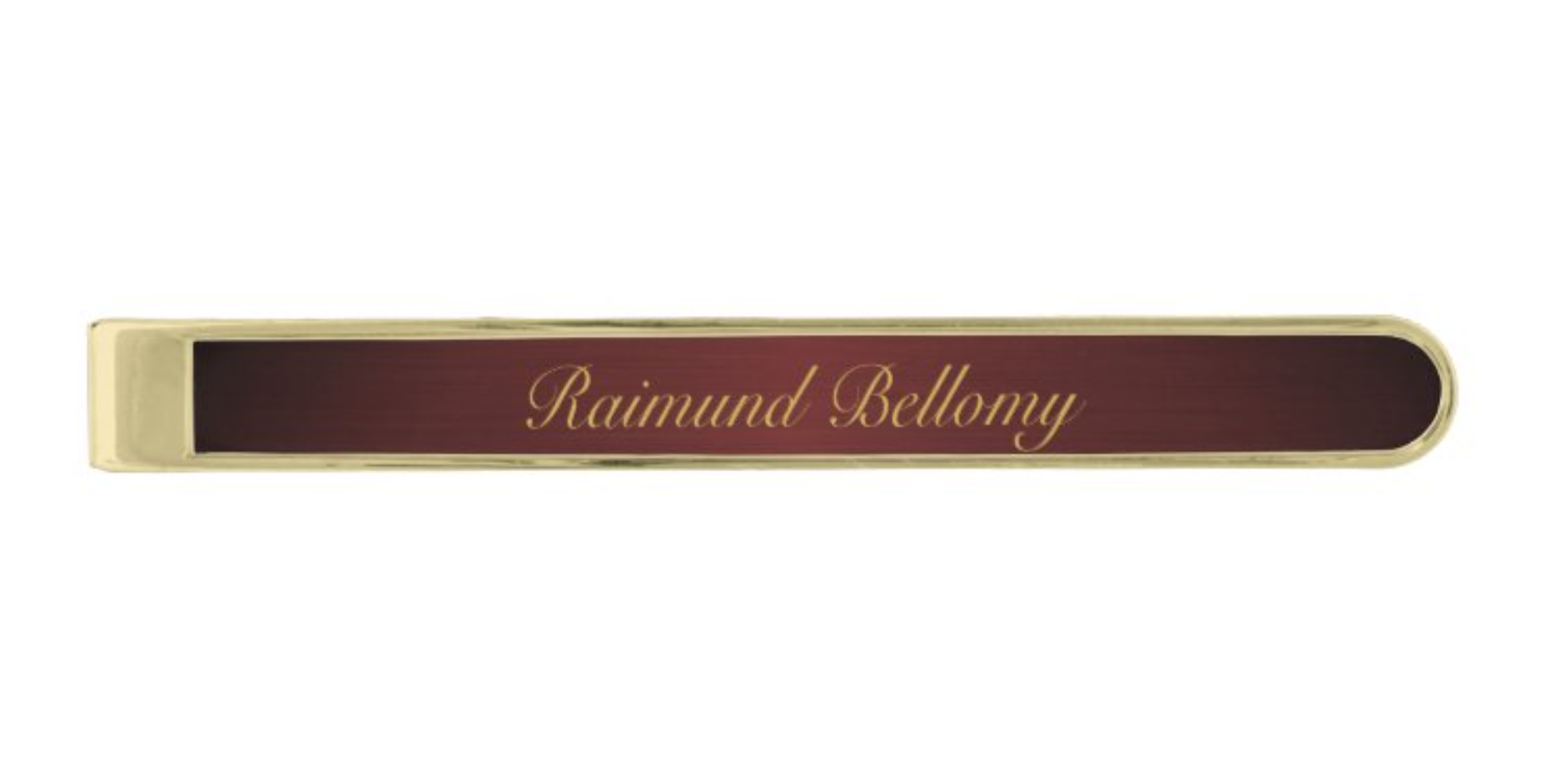 Red Metallic Gold Finish Tie Bar