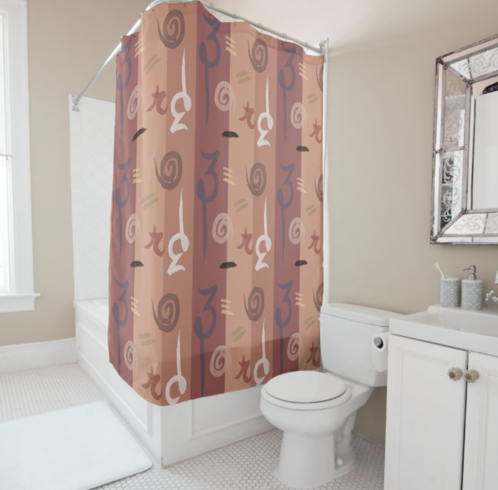 Abstract Shower Curtain