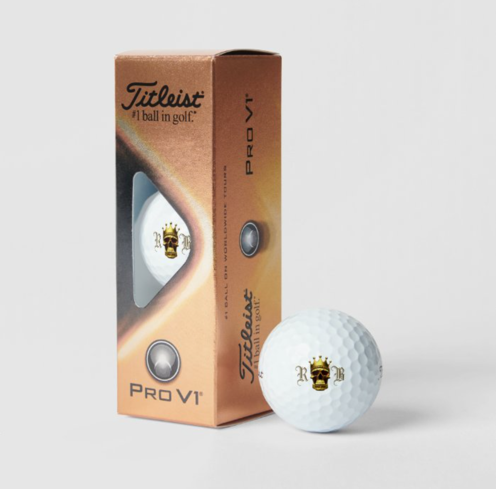 Gold Skull Golf Balls