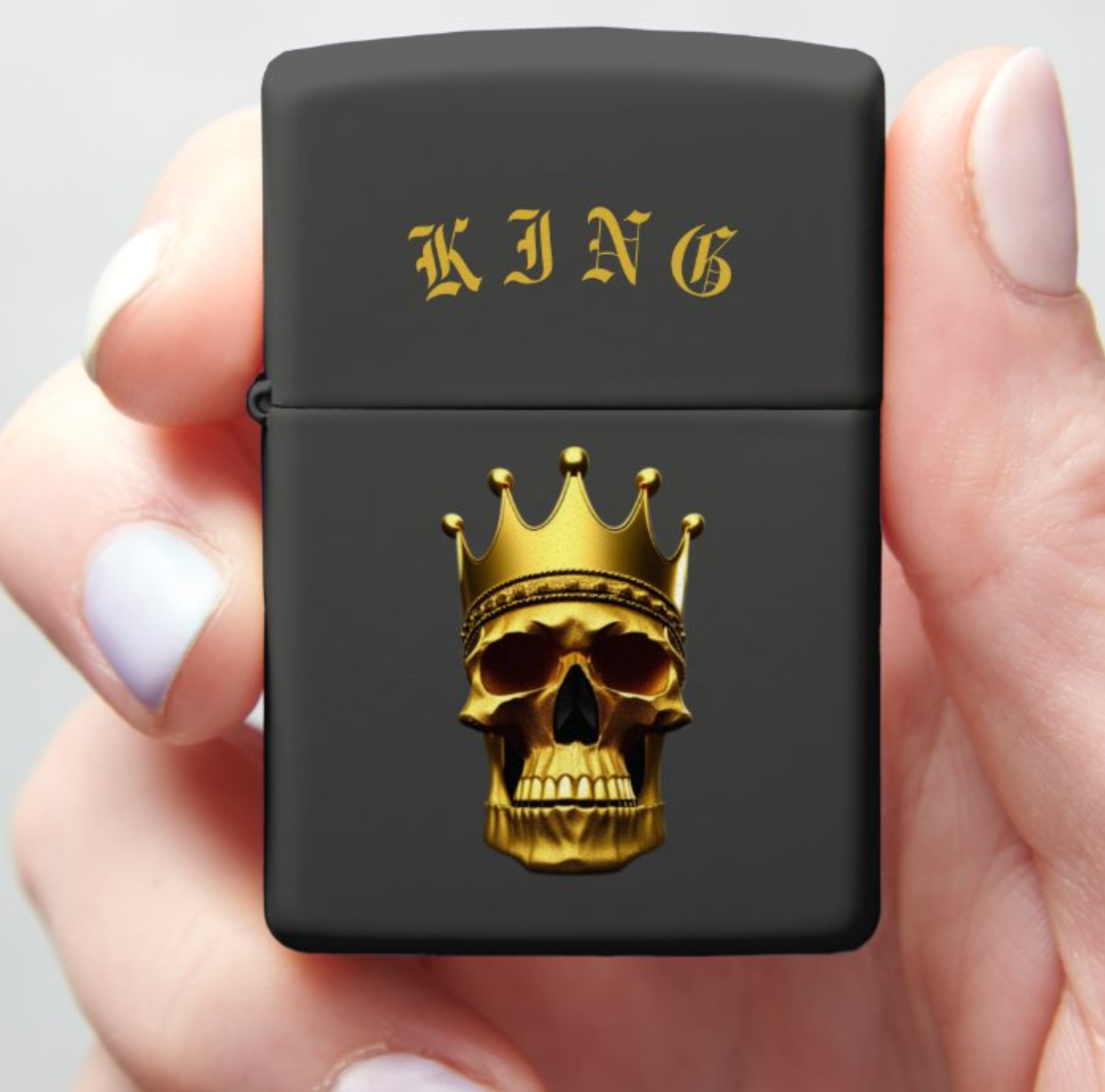 Gold Skull Zippo Lighter