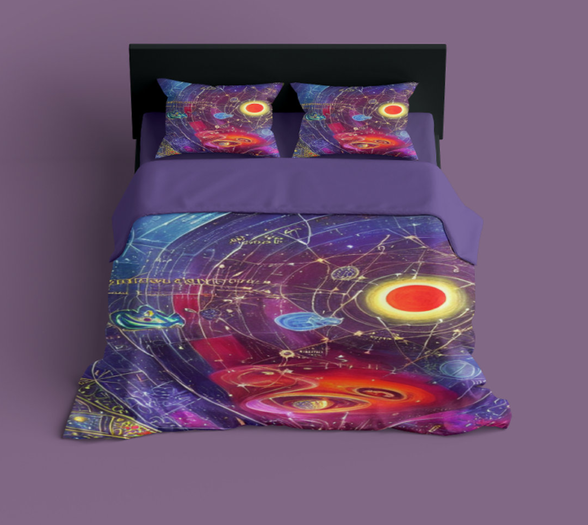 Abstract Cosmic Diagram Duvet Cover