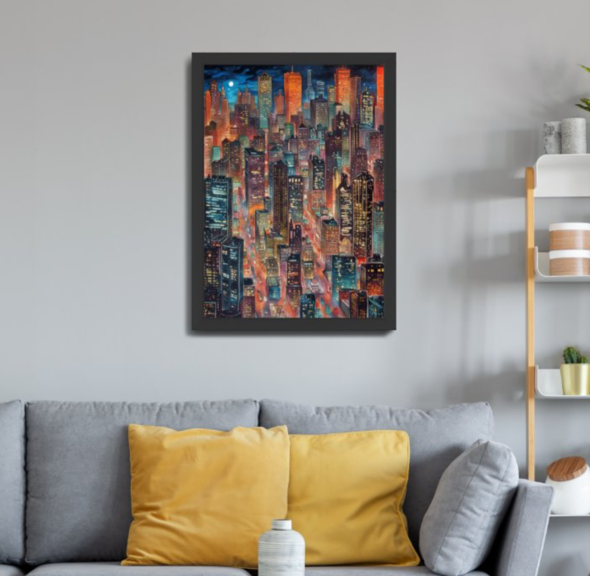 Cityscape At Night Poster