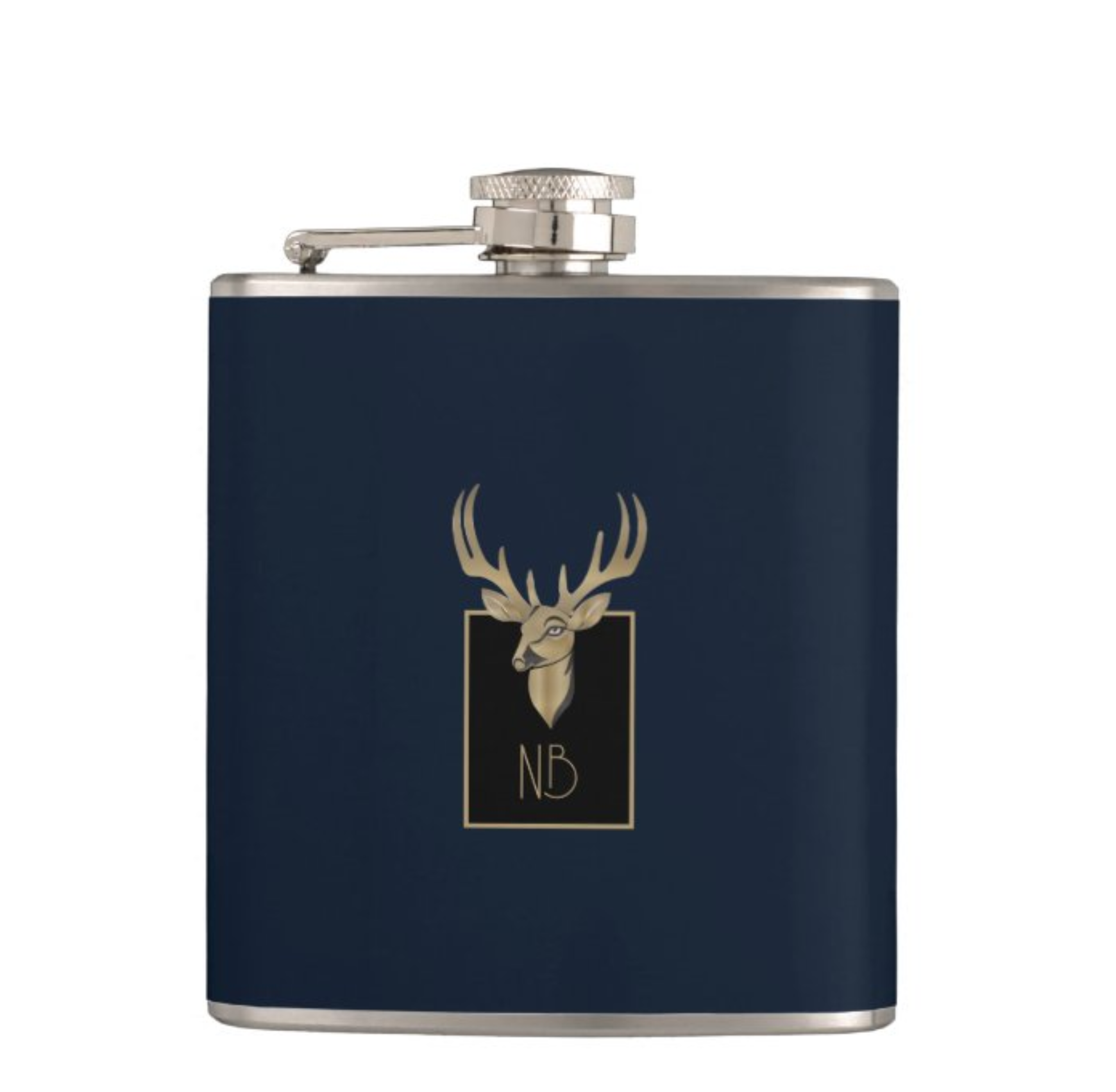 Gold Deer Head Flask