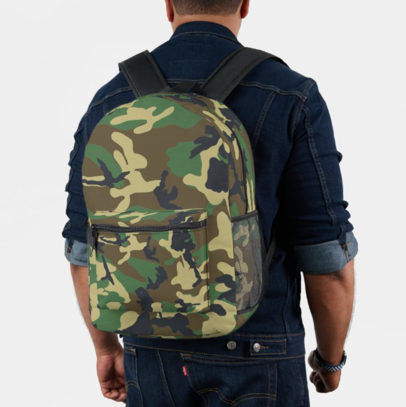 Camo Woodland Printed Backpack