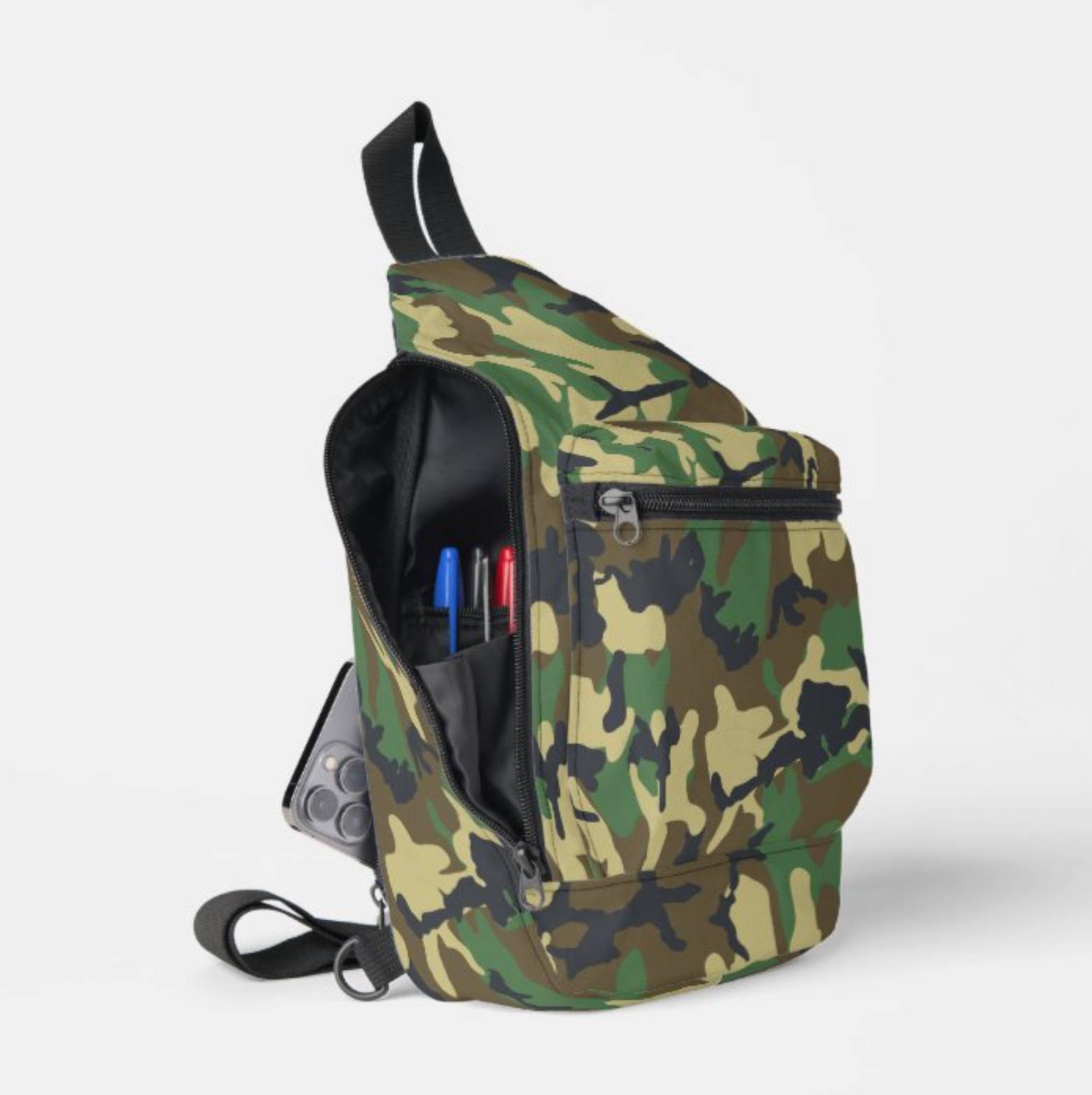 Camo Woodland Sling Bag