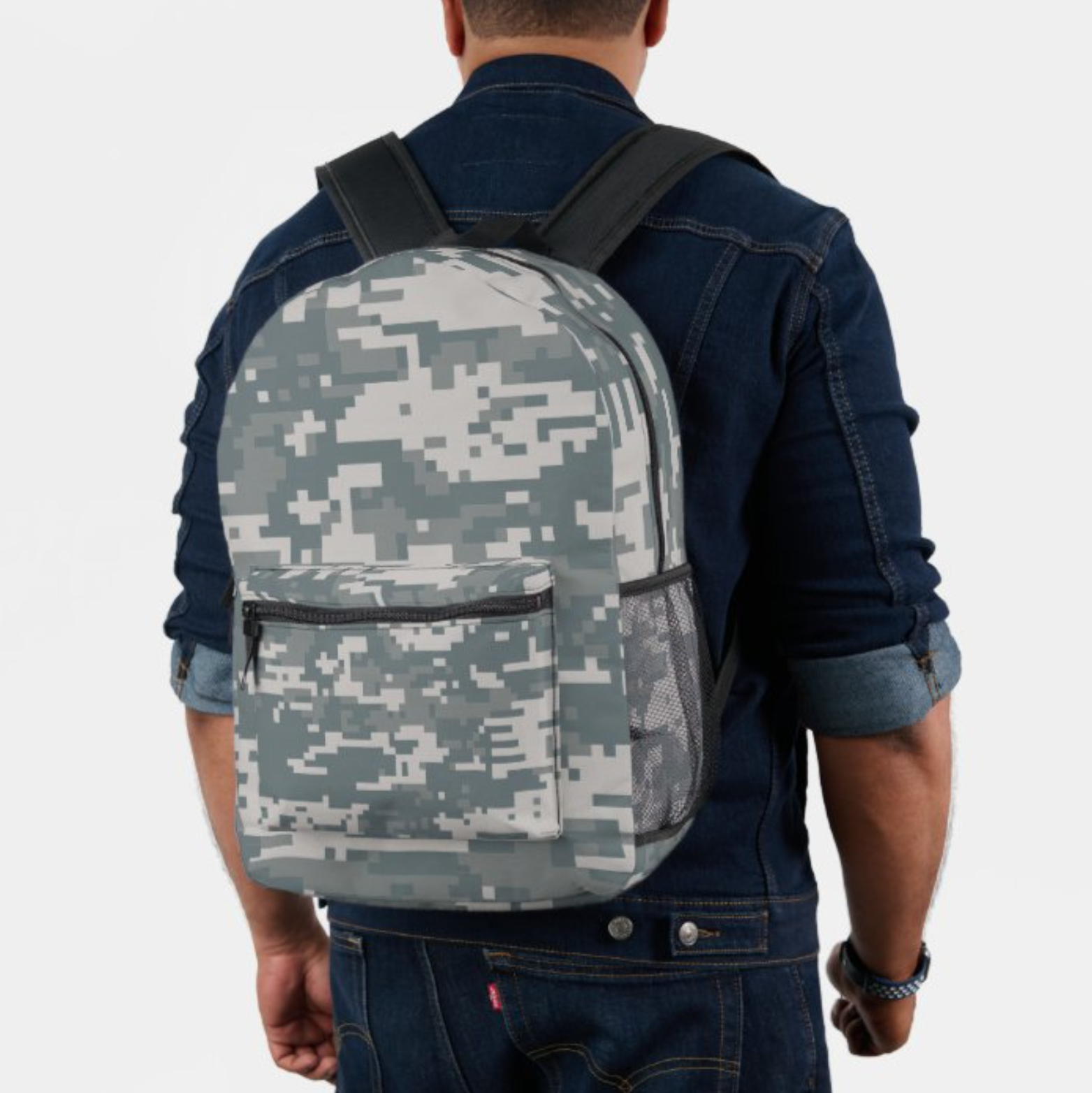 Digital Nature Camo Printed Backpack