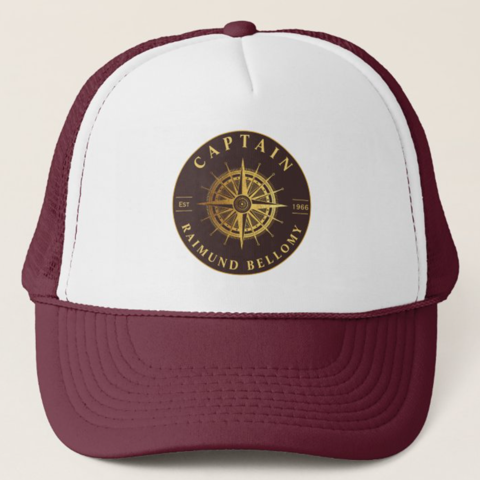 Gold Nautical Trucker Hat