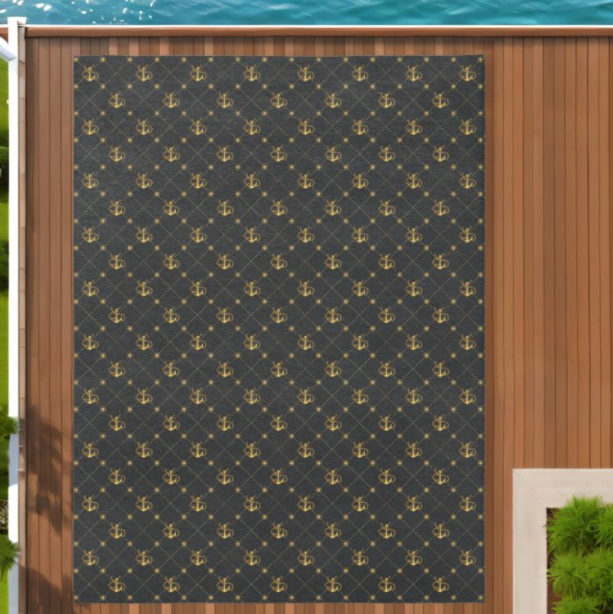 Gold Outdoor Anchor Rug