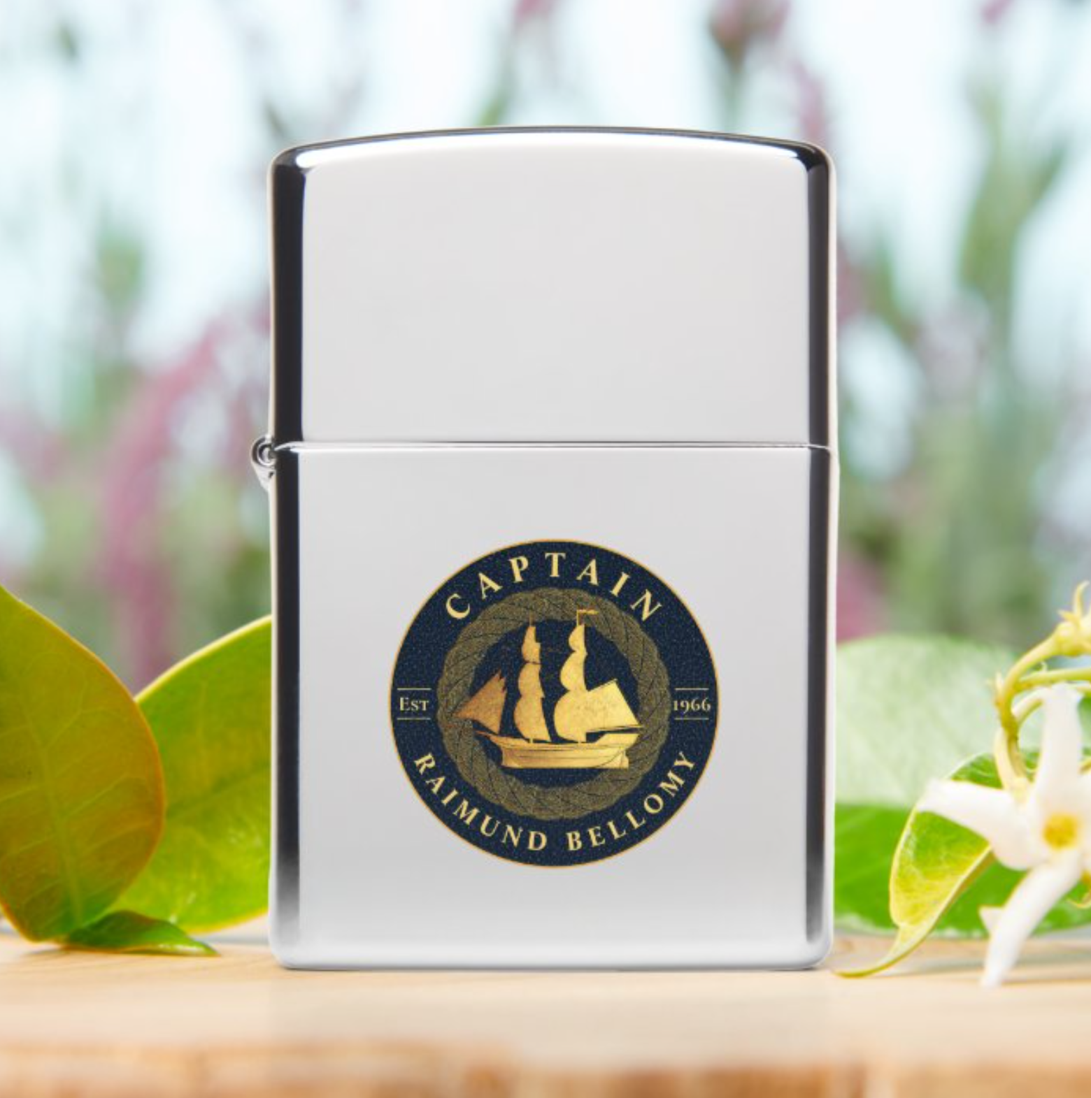 Gold Sailing Ship Zippo Lighter