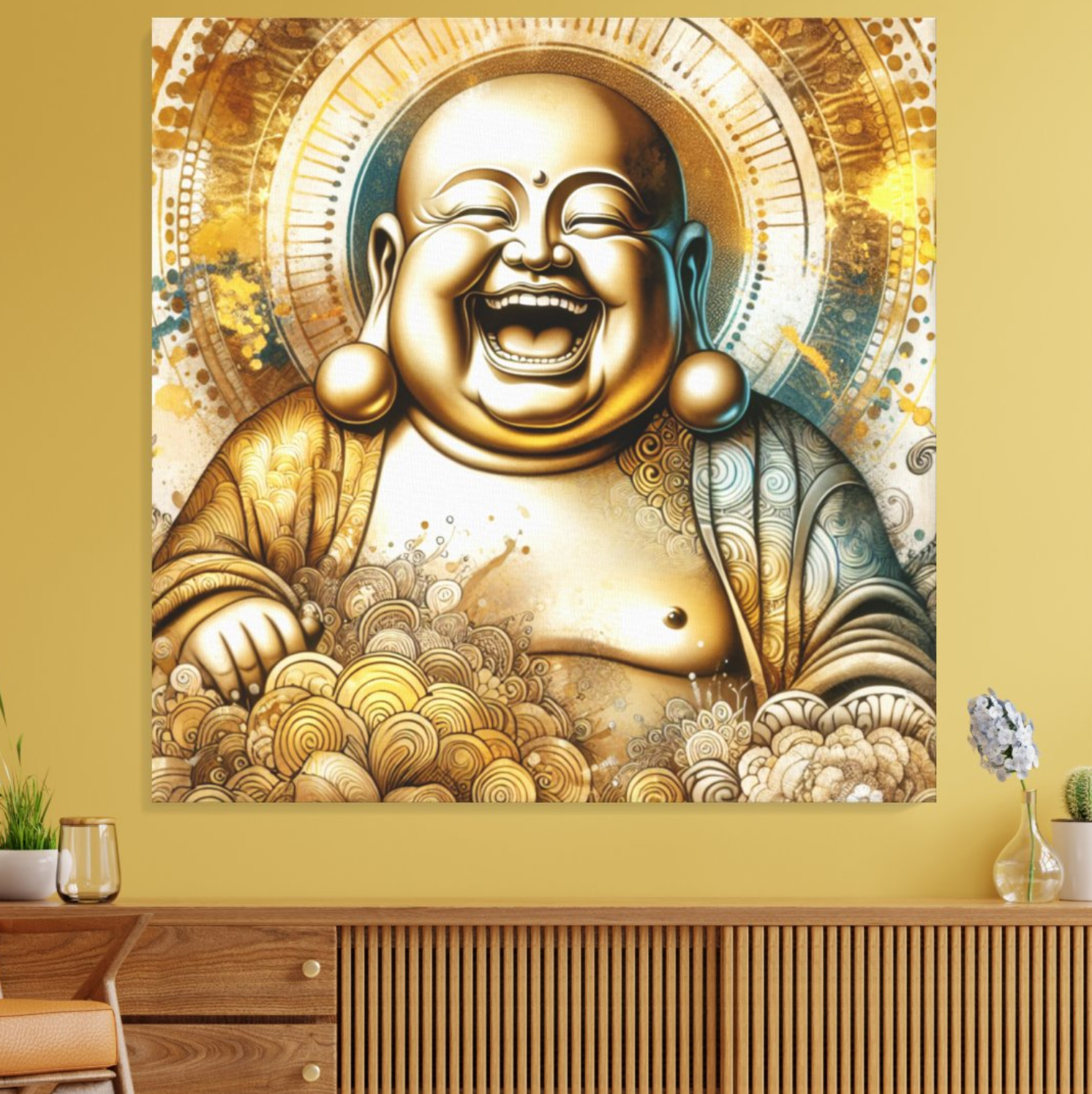 Laughing Buddha Canvas Print